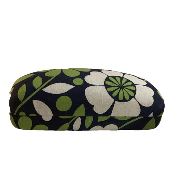 Vera Bradley Eyeglasses Case Hard Sunglasses Clamshell Fabric Navy Green Floral - Picture 1 of 6